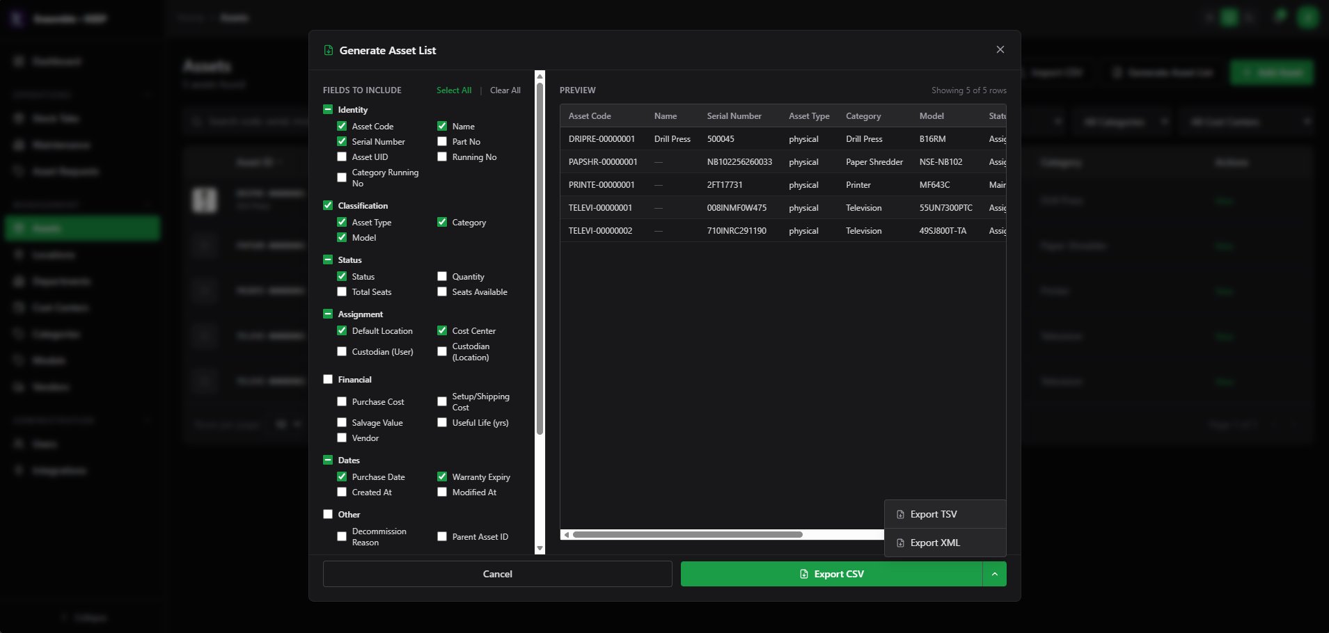 Ensemble report generation
